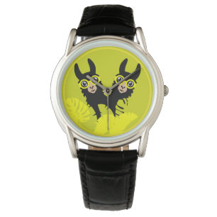 Reloj De Pulsera Gemelos de llama de la Alpaca