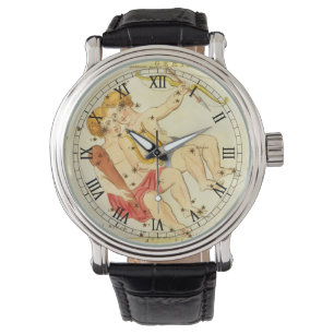 Reloj De Pulsera Gemelos Géminis Constelación Vintage Espejo de Ura