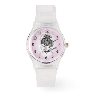 Reloj De Pulsera Gemini Masked Lady Zodiac Rosa