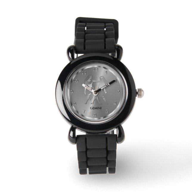 Reloj De Pulsera ♊ Gemini - Plata Metalizado (Anverso)
