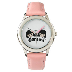 Reloj De Pulsera Gemini Rótulo Zodiac Gemini Gemelos Chicas Niños