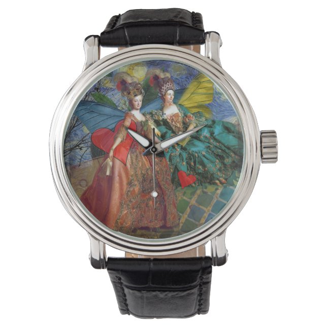 Reloj De Pulsera Géminis Gítico clásico Mujer mariposa (Anverso)