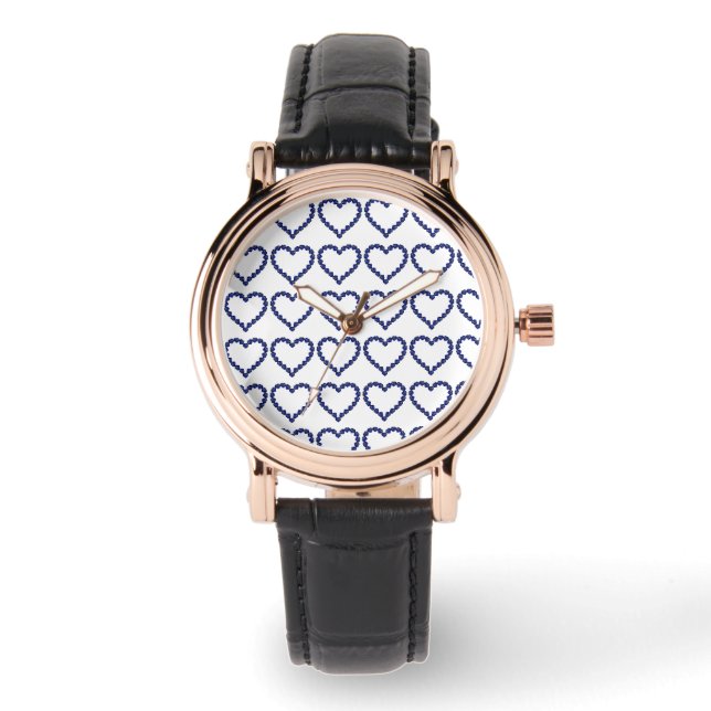 Reloj De Pulsera Gemstone Sapphire Blue Heart (Anverso)