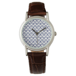Reloj De Pulsera Gemstone Sapphire Blue Heart