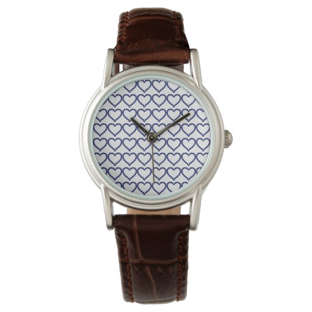 Reloj De Pulsera Gemstone Sapphire Blue Heart (Anverso)