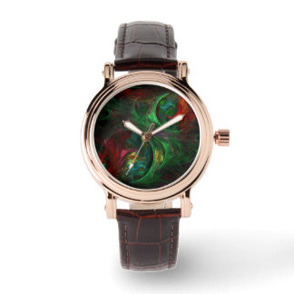 Reloj De Pulsera Génesis Arte abstracto verde