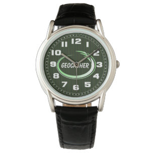 Reloj De Pulsera Geocacher Green Splash
