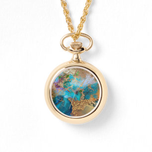 Reloj De Pulsera Geode color pavo real mármol gris azulado