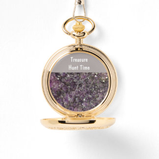 Reloj De Pulsera Geólogo del tiempo de búsqueda del tesoro Amethyst