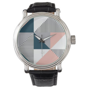 Reloj De Pulsera Geometría coloreada abstracta