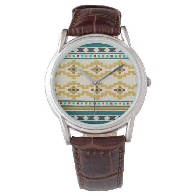 Reloj De Pulsera Geometría del Suroeste III (Anverso)