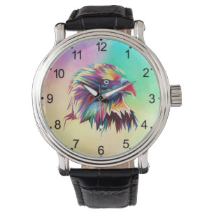 Reloj De Pulsera Geométrica Cabeza de águila calva Prismática Pop A