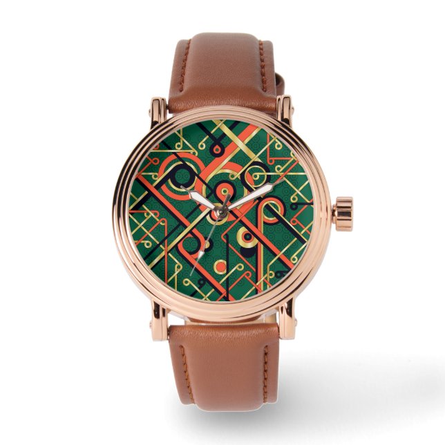 Reloj De Pulsera Geométrico Art Deco (Anverso)