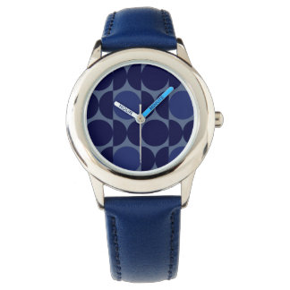 Reloj De Pulsera Geométrico azul retro