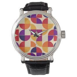 Reloj de pulsera geométrico Bauhaus moderno