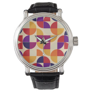 Reloj de pulsera geométrico Bauhaus moderno