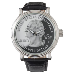 Reloj De Pulsera George Washington - cuarto de los E.E.U.U. - en