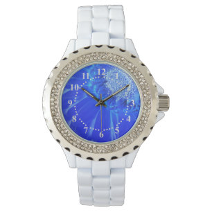 Reloj De Pulsera gerbera azul eléctrico