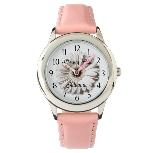 Reloj De Pulsera Gerbera Daisy Flower Girl Pink (Anverso)