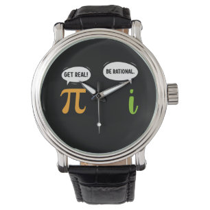 Reloj De Pulsera Get Real Be Rational Funny Math Pi Day Geek
