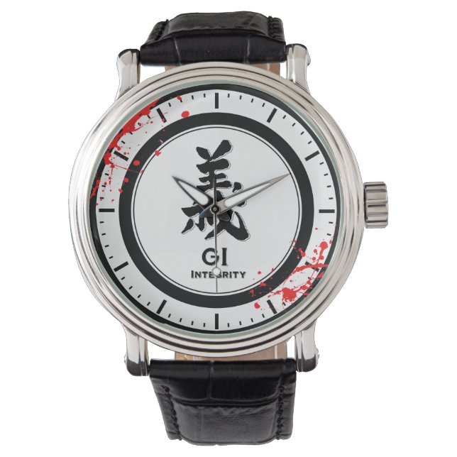 Reloj De Pulsera GI Integrity bushido virtud samurai kanji (Anverso)