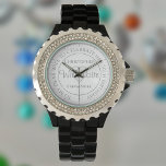 Reloj De Pulsera Gift for Wife. 50th Birthday Gift Watch<br><div class="desc">Gift watch for wife on her birthday. Special watch with inscription. 50th birthday gift. Watch has inscription plus the message "With Love". Also the names of each partner. White watch face.</div>