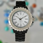 Reloj De Pulsera Gift for Woman on her 18th Birthday with Name<br><div class="desc">Gift watch to celebrate an 18th birthday. 18 years old. Includes name of recipient. White watch face.</div>