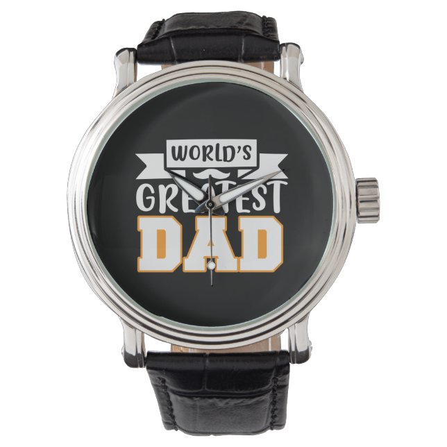 Reloj De Pulsera Gifts Dad | World's Greatest Dad (Anverso)
