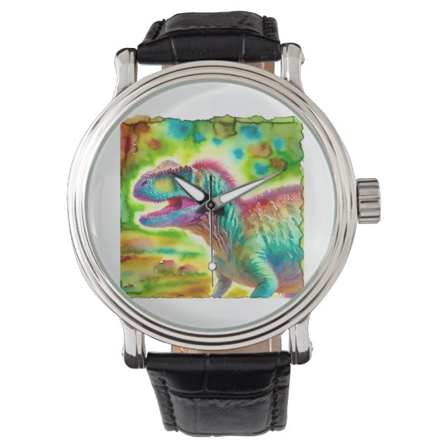 Reloj De Pulsera Giganotosaurus 041124AREF137 - Watercolor (Anverso)
