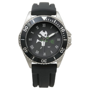 Reloj De Pulsera Gigante Panda come negro bambú