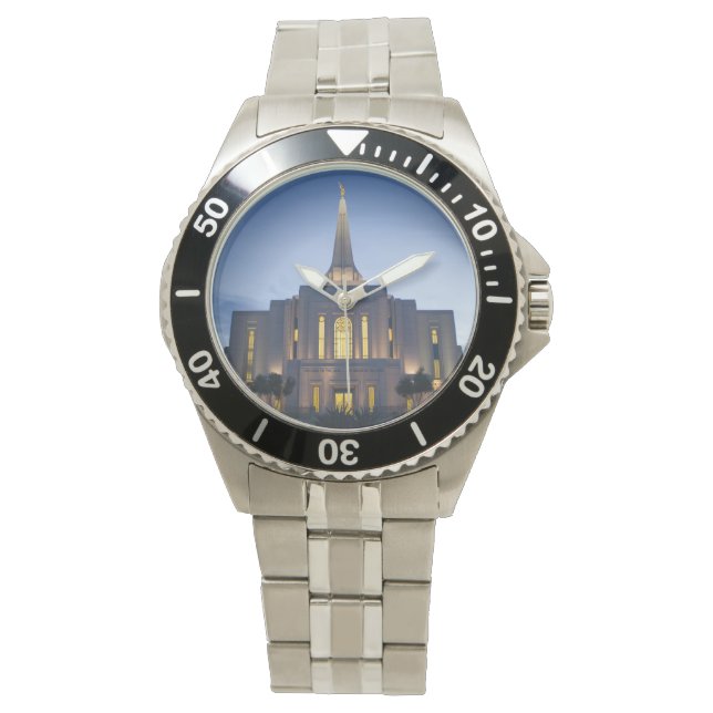 Reloj De Pulsera Gilbert Arizona LDS Temple Stainless Steless Watch (Anverso)