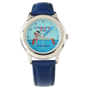 Reloj De Pulsera Gimnasia Chica de gimnasia afroamericana niños gim