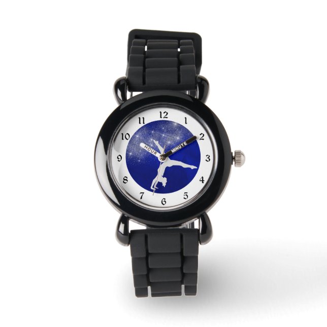Reloj De Pulsera Gimnasio de esparcen azules (Anverso)