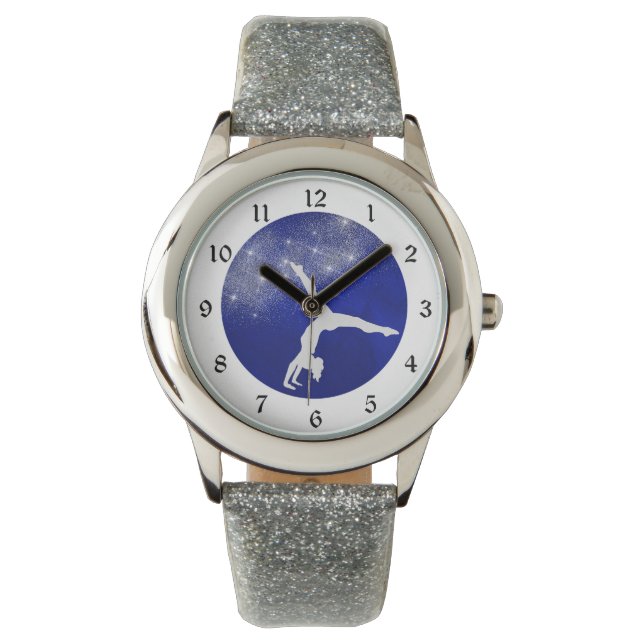 Reloj De Pulsera Gimnasio de esparcen azules (Anverso)