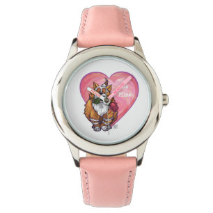 Reloj De Pulsera Ginger Cat El día de San Valentín