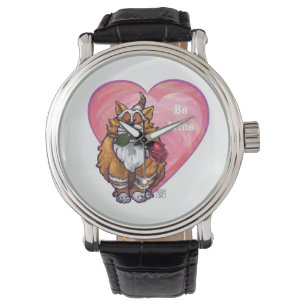 Reloj De Pulsera Ginger Cat El día de San Valentín