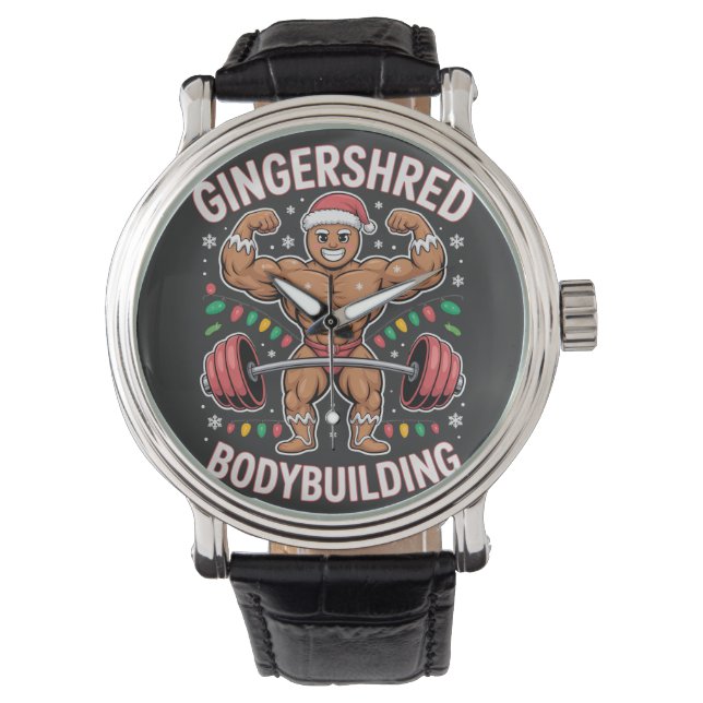 Reloj De Pulsera Gingerbread Bodybuilding Christmas Gym gift (Anverso)