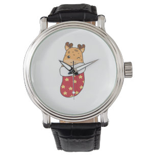 Reloj De Pulsera Girafas Cuestas En Navidades Se Muestran Para Navi