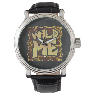 Reloj De Pulsera Giraffe Brown and Yellow Print