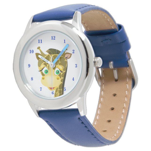 Reloj De Pulsera Giraffe de bebé lindo - Azul (Angular)