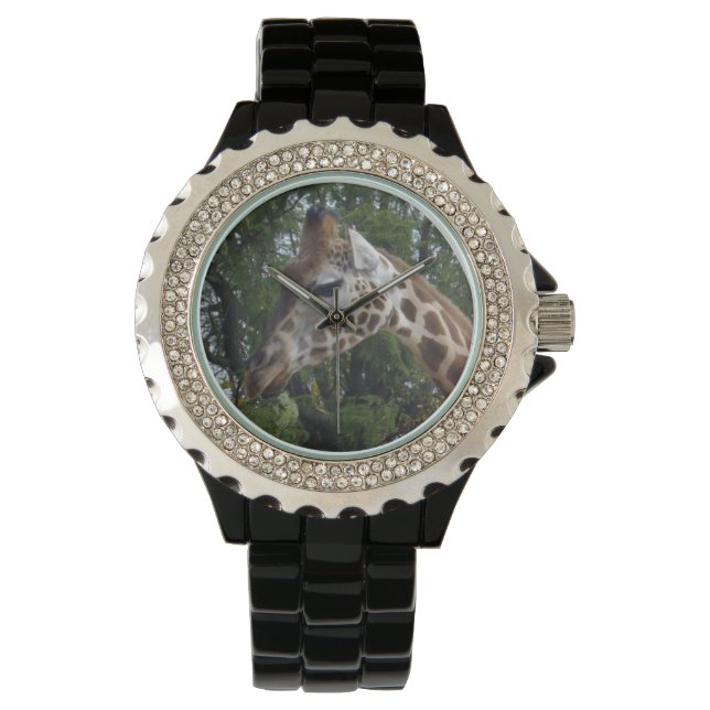 Reloj De Pulsera Giraffe En La Selva, (Anverso)