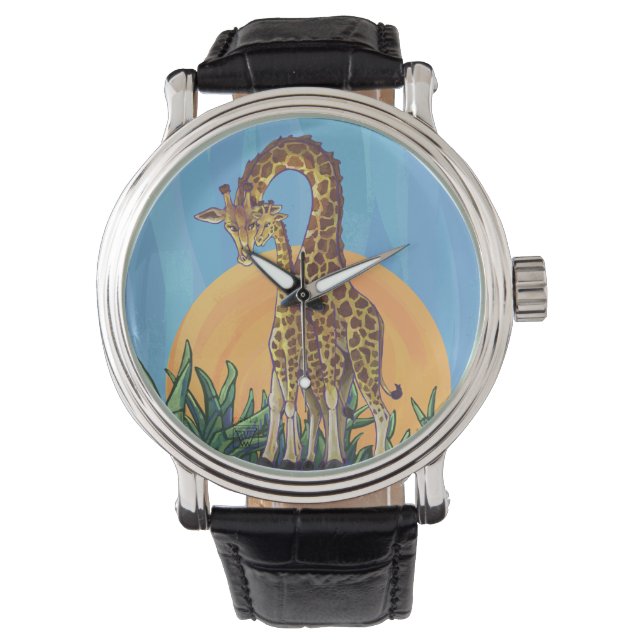 Reloj De Pulsera Giraffe Mama y Baby (Anverso)