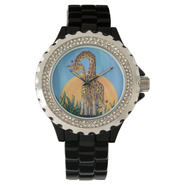 Reloj De Pulsera Giraffe Mama y Baby (Anverso)