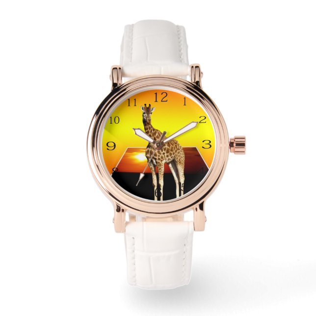 Reloj De Pulsera Giraffe Sunshine Pop Out Art, (Anverso)