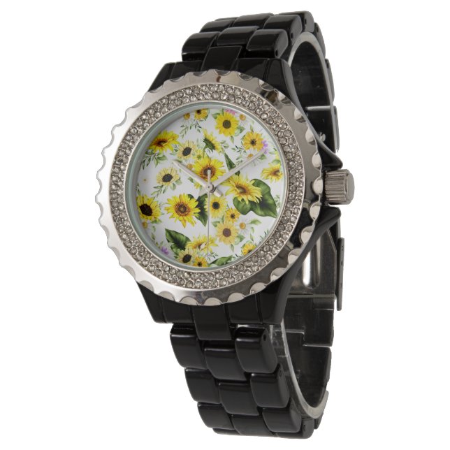 Reloj De Pulsera Girasol Acuarela 7 (Angular)