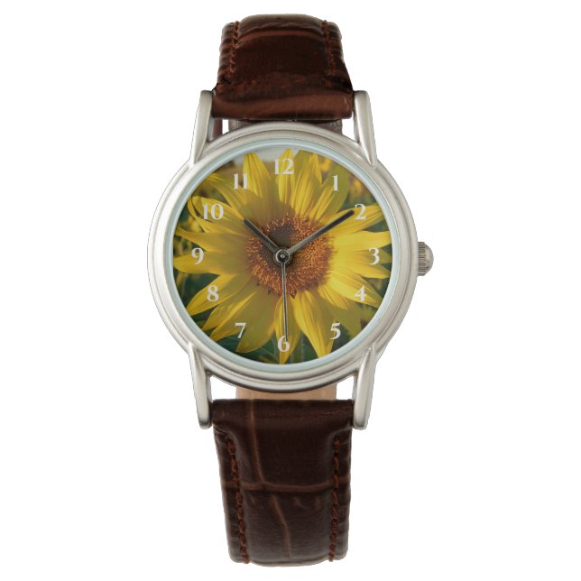 Reloj De Pulsera Girasol dorado (Anverso)