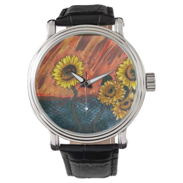 Reloj De Pulsera Girasol dulce (Anverso)