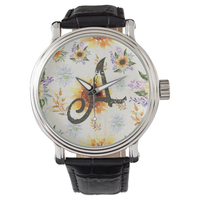 Reloj De Pulsera Girasol floral (Anverso)
