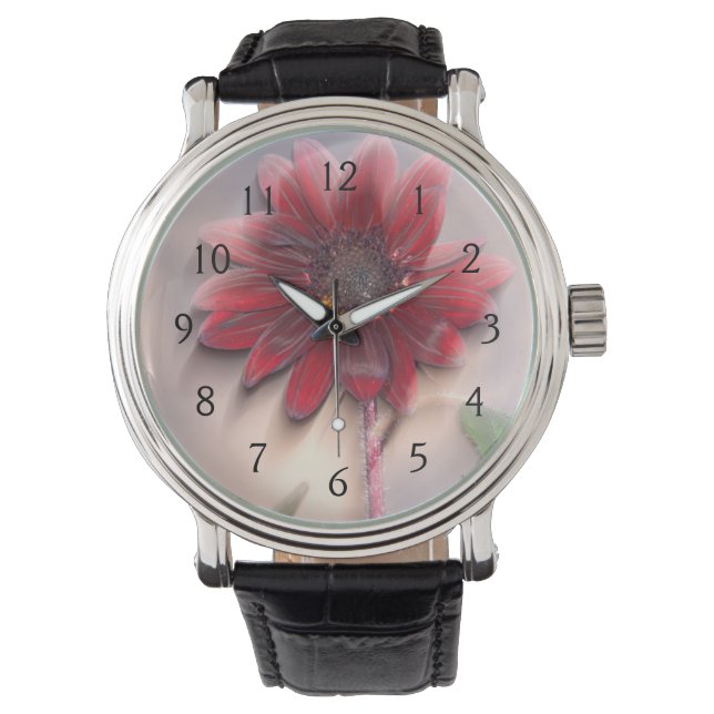 Reloj De Pulsera Girasol híbrido que sopla en el viento (Anverso)