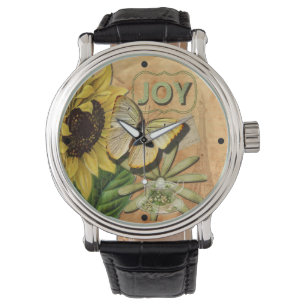 Reloj De Pulsera Girasol y torre Eiffel